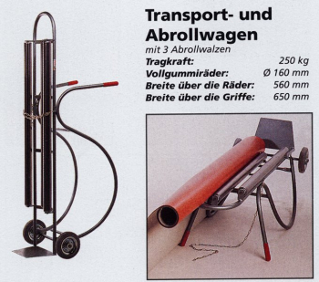 Transport- und Abrollwagen